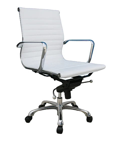 J&M Comfy Low Back White Office Chair 176521 PROMO