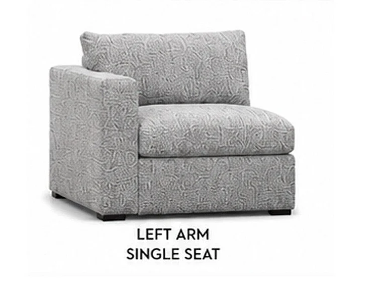 Bella Esprit Conrad Modular LAF Chair in Grey Tweed 8137215-B
