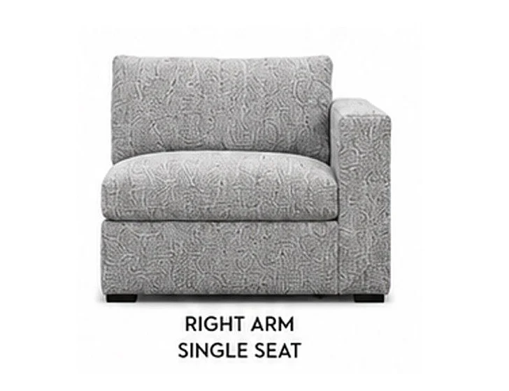 Bella Esprit Conrad Modular RAF Chair in Grey Tweed 8137215-A