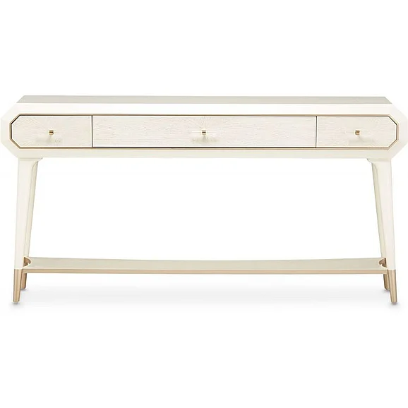 AICO La Rachelle Console Table in Medium Champagne 9034223-136