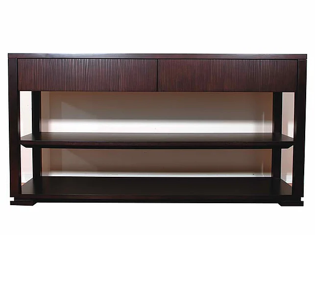 Indo Puri Garis Console Table in Dark Chocolate