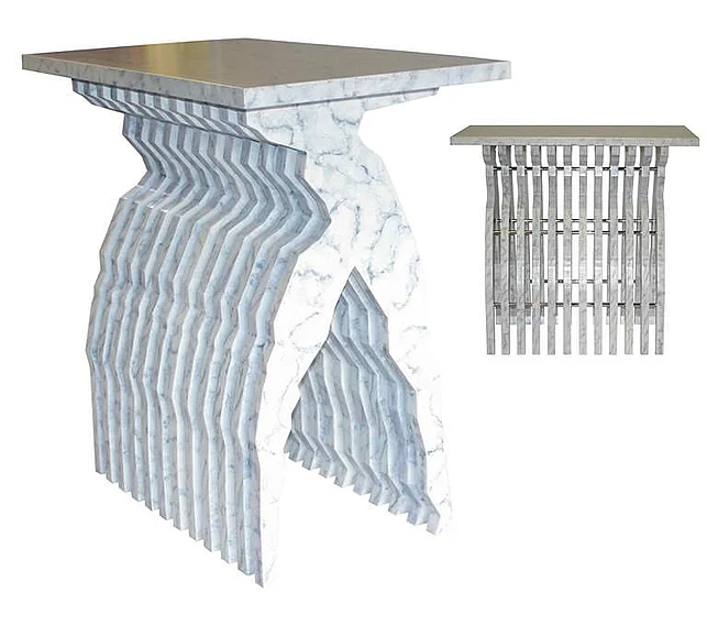 Indo Puri Gowings Console Table in Faux Marble