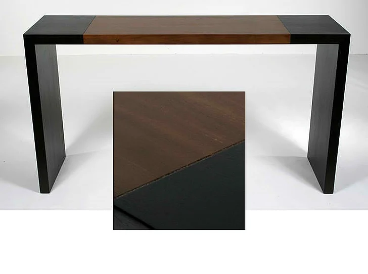 Indo Puri Metro Bicolor Console Table in Espresso Stain
