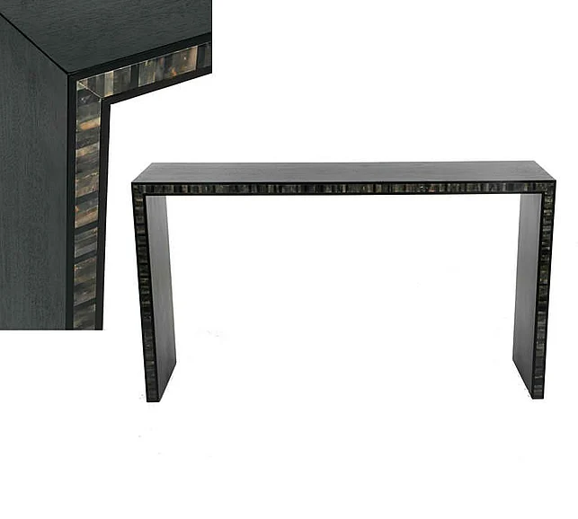Indo Puri Metro GPS Console Table in Espresso