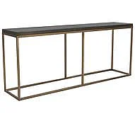 Artesia Pascal Console in Brown Oak/Aged Brass H1-CON-PAS-OAK