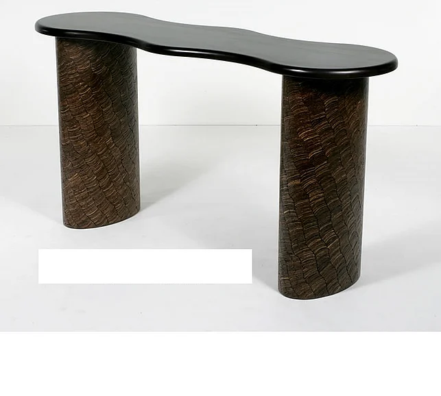 Indo Puri Wave Console Table in Coco