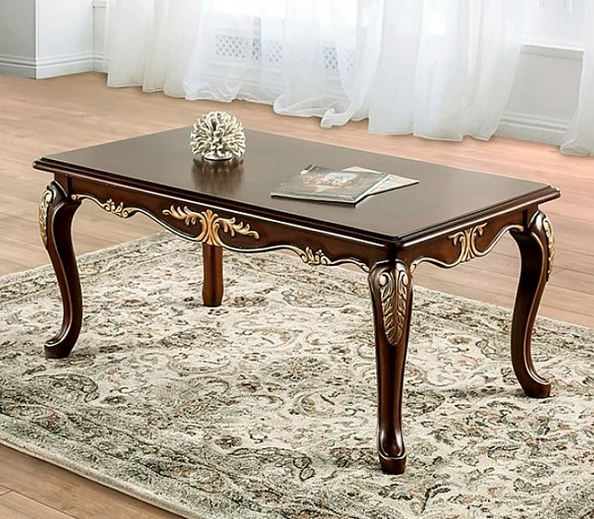 Furniture of America Cookshire Coffee Table in Rich Tobacco FM45004C