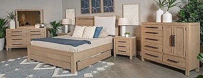 Intercon Furniture Cornerstone 2pc Panel Bedroom Set in French Oak