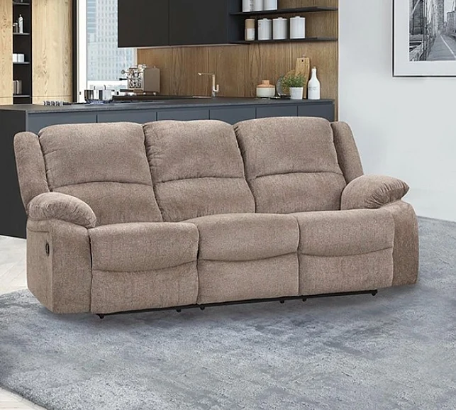 Furniture of America Cosimo Manual Reclining Sofa in Mocha NX6003GY-SF