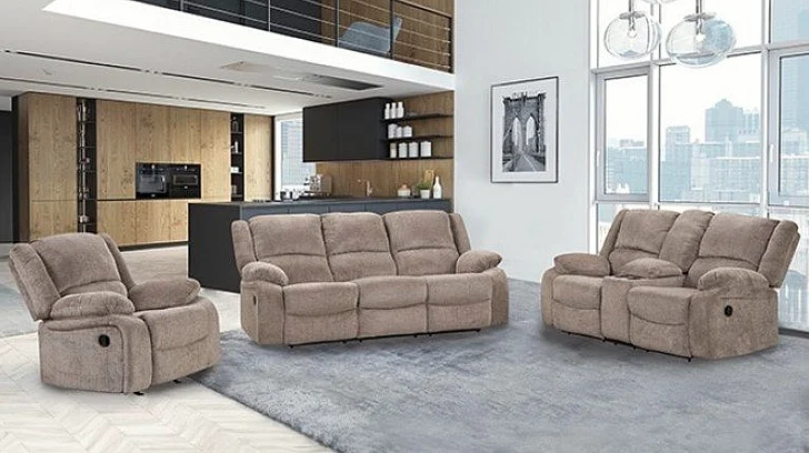 Furniture of America Cosimo 2pc Reclining Living Room Set in Mocha