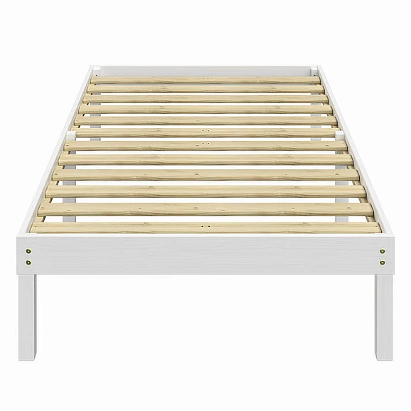 Pine Crafter Furniture Dash Wood Frame Twin Size Bed in Corona Snow COW290
