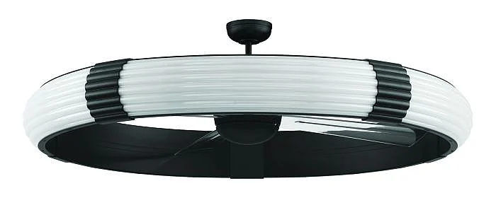 Craftmade Cipriani 57" Indoor Ceiling Fan in in Flat Black w/ Clear Acrylic Blades CPN57FB4