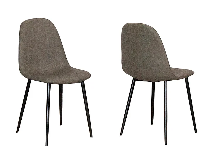 Sunset Trading Leda Dining Chairs in Mocha Brown/Matte Black Legs (Set of 2) CR-K5338-09-2