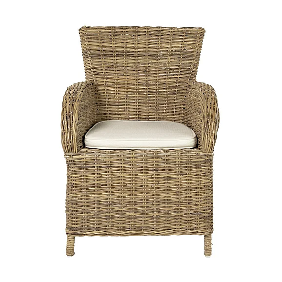 Nova Solo Wickerworks Rook Dining Chair (Set of 2) in Natural Grey CR11