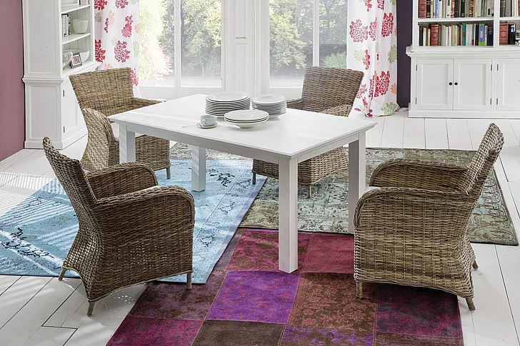 Nova Solo Halifax 5pc Extension Dining Room Set in White