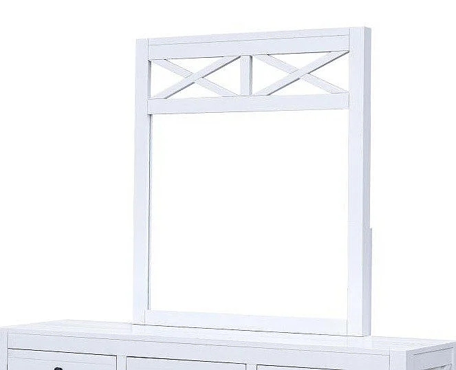 Cottage Creek Crescent Mirror in White 4334-1153