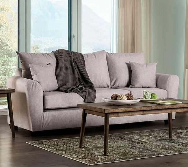 Furniture of America Croydon Sofa in Light Gray SM7755-SF