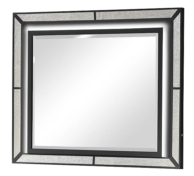 Galaxy Home Crystal Mirror in Black 698781293409
