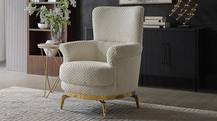 Galaxy Home Zoe Chair in Cream 601955556989