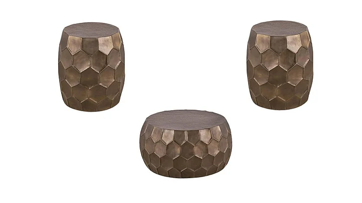 Galaxy Home CT-101 3pc Occasional Set in Gold