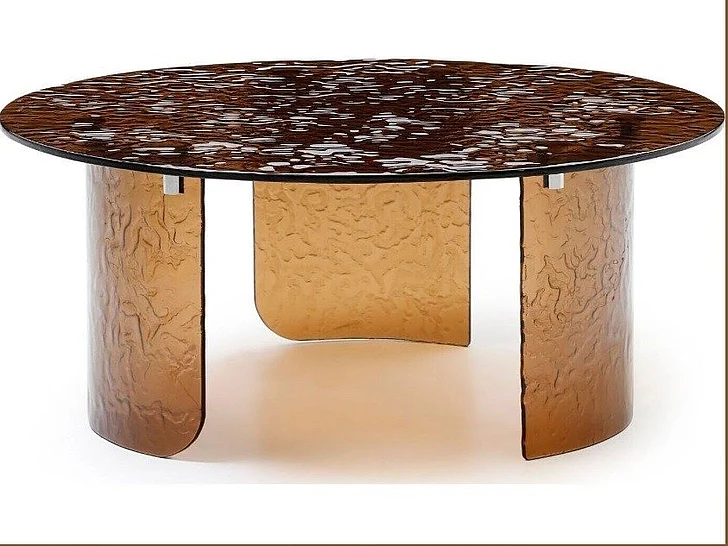 Whiteline Modern Rivelle Coffee Table in CT2056GLS-BRZ