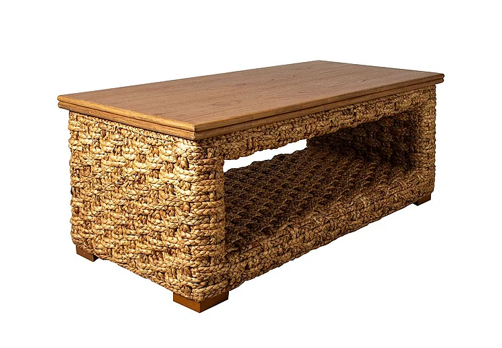Capris Furniture 310 Coffee Table in Braided Hyacinth CT310 CUSTOM ITEM