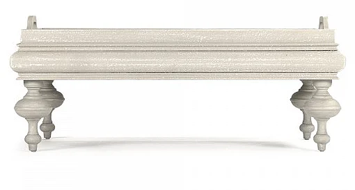 Zentique Lara Coffee Table in Distressed Ivory CT508 309