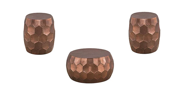 Galaxy Home CT-101 3pc Occasional Set in Copper