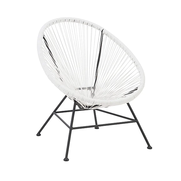 Linon Home Decor Anson Single Chair in White 21030WHT01U