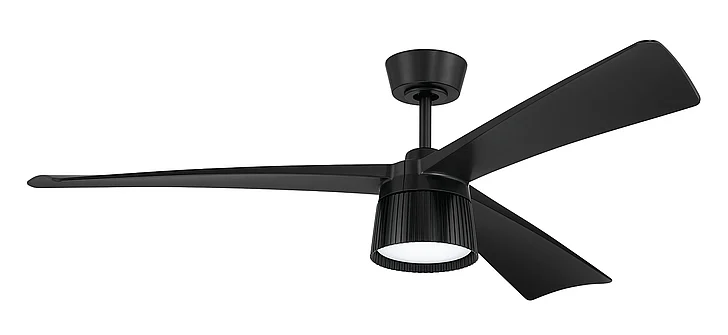 Craftmade Canto 52" 3-Blade Indoor/Outdoor (Damp) Ceiling Fan in Flat Black CTO52FB3