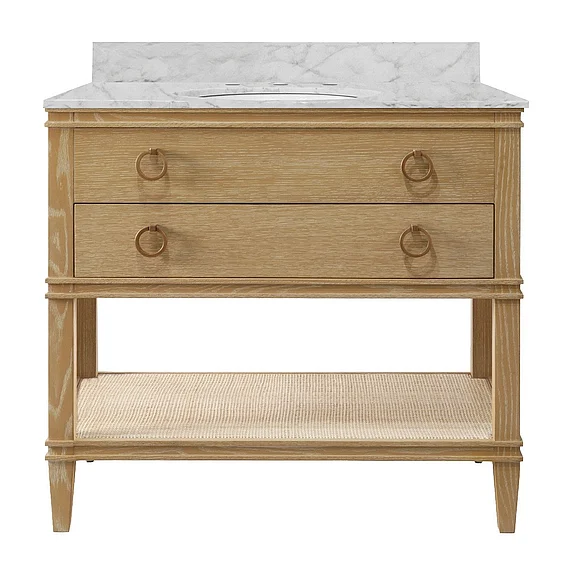 Worlds Away Cutler Bath Vanity in Cerused Oak CUTLER CO