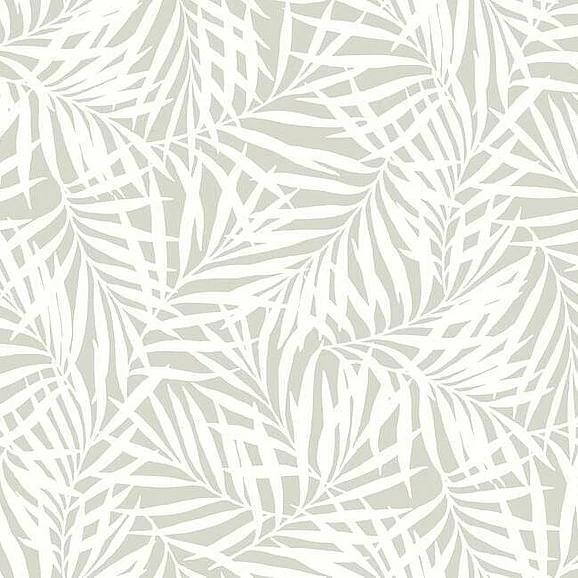 York Water's Edge Resource Library E30 Oahu Fronds Wallpaper in Cream/Off White CV4436 (Double Roll) FedEx/UPS