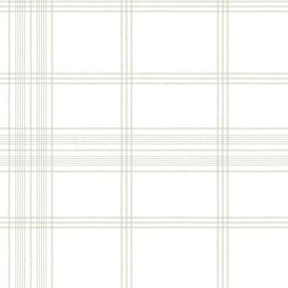 York Water's Edge Resource Library E30 Charter Plaid Wallpaper in Off White CV4466 (Double Roll) FedEx/UPS
