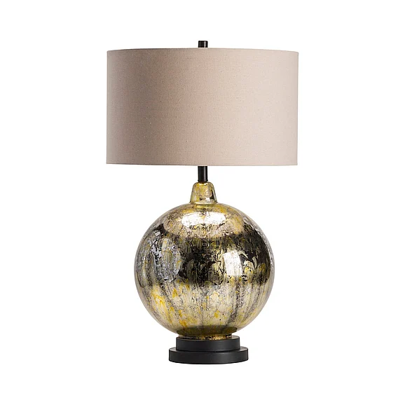 Crestview Collection Dawkins Table Lamp in Silver, Black, Natural CVABS1355 (1PC)