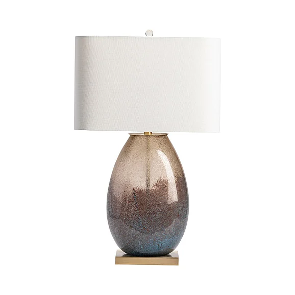 Crestview Collection Noah Table Lamp in Brown, Brass, White CVABS1438 (1PC)