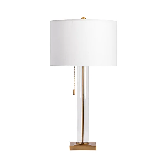 Crestview Collection Enlight Pull Chain Table Lamp in White CVABS2004 (1PC)
