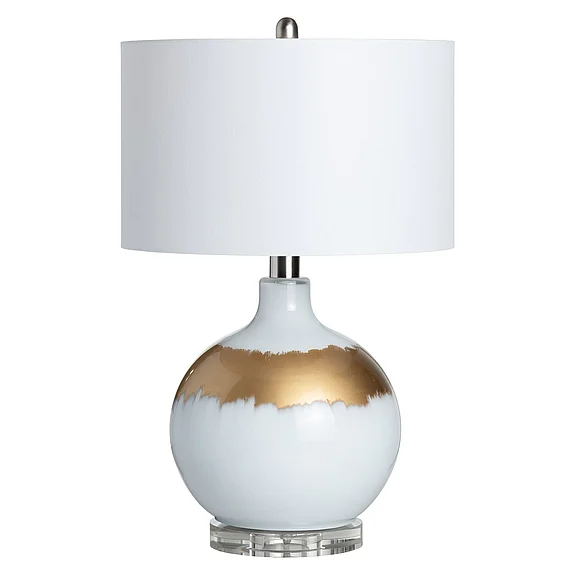 Crestview Collection Dana Table Lamp in Multi, Clear, White CVABS2190B (1PC)