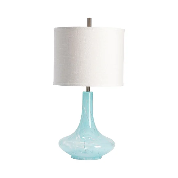 Crestview Collection Pasha Table Lamp in Blue, White CVABS816 (Set of 2)