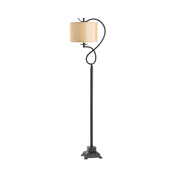 Crestview Collection Echo Floor Lamp in Black, Black, Beige CVACR435 (1PC)