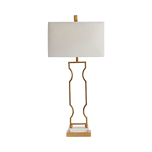 Crestview Collection Carlisle Table Lamp in White CVAER1069 (Set of 2)