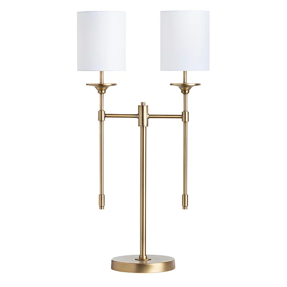 Crestview Collection Olympia Table Lamp in White CVAER1910 (Set of 2)