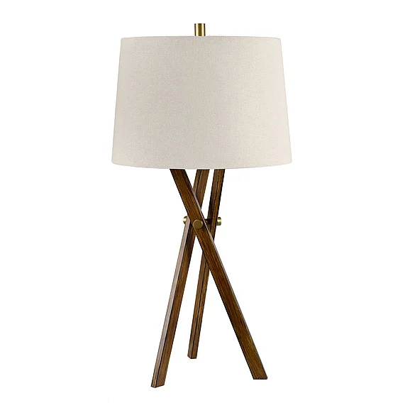 Crestview Collection Hendrix Table Lamp in Brown, Oatmeal CVAER2036 (Set of 2)