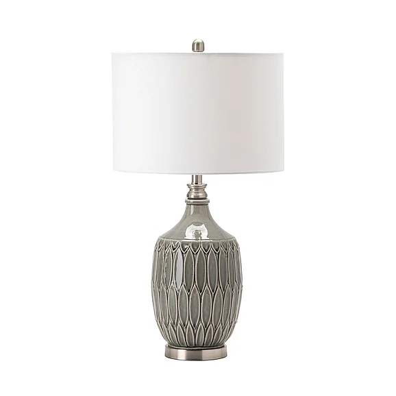 Crestview Collection Carlisle Table Lamp in White CVAP2353 (1PC)