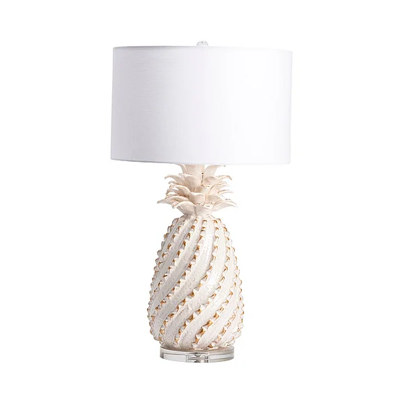Crestview Collection Estate Table Lamp in White CVAP2488 (1PC)