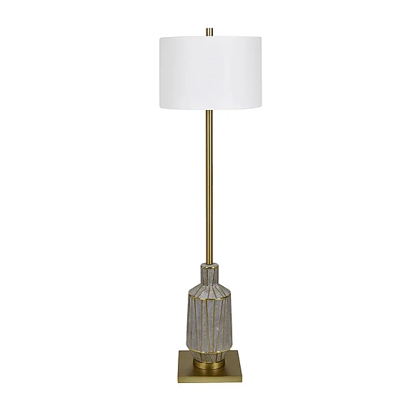Crestview Caldwell Floor Lamp in Grey CVAP3122
