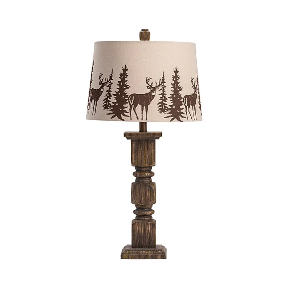 Crestview Collection Hunt Table Lamp in Natural CVAVP093 (Set of 2)