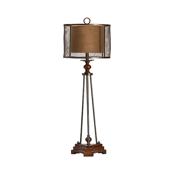 Crestview Collection Kenwood Table Lamp in Burlap&Metal Mesh CVAVP421 (1PC)
