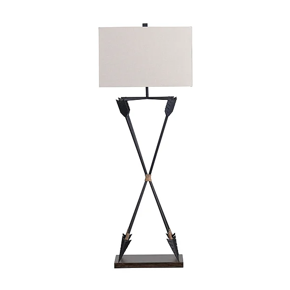 Crestview Collection Colson Arrows Lamp in Brown, Oatmeal CVAZER145 (1PC)
