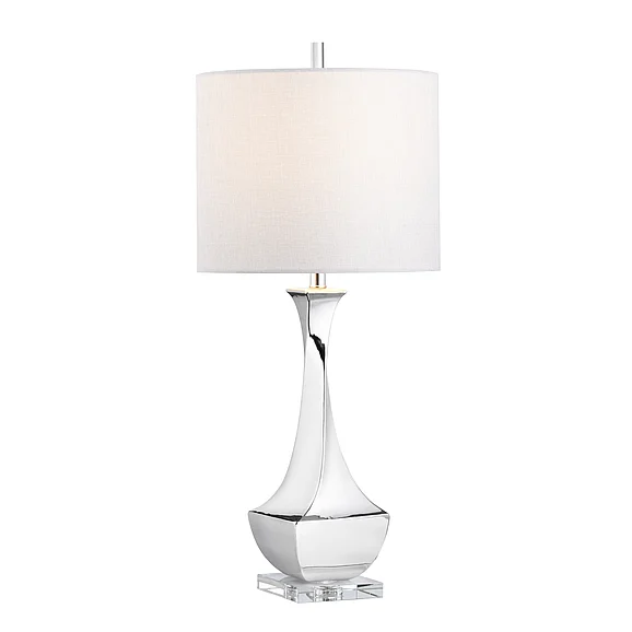 Crestview Albion Table Lamp In Silver CVAZP097