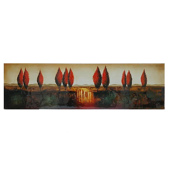 Crestview Collection Red Trees Wall Art CVBWF045